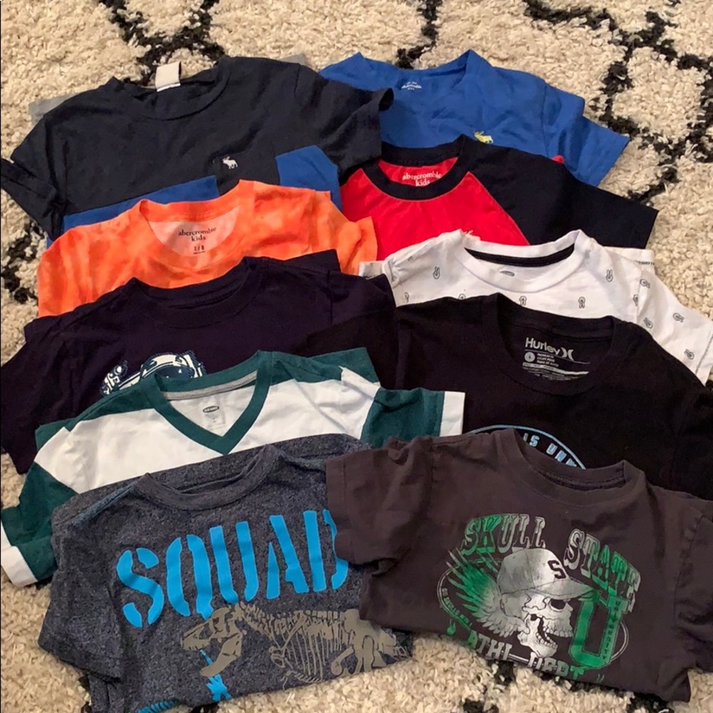 10 boys small - medium short sleeve shirts